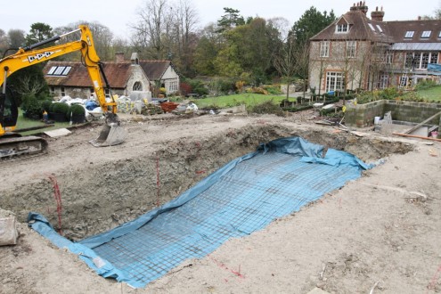 New swimming pool dug out
